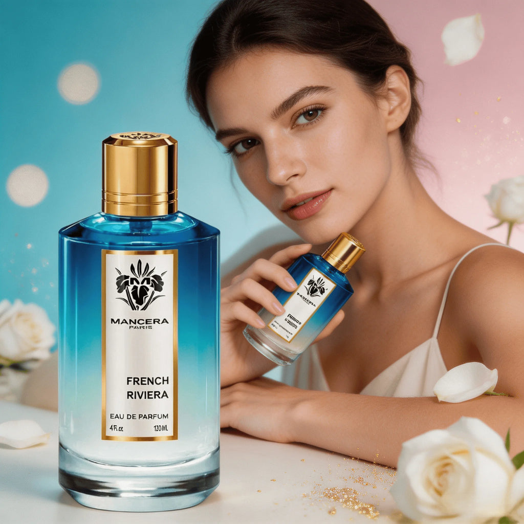 Mancera French Riviera Eau de Parfum – Fresh Marine Citrus Fragrance (Sea Salt, Lemon, Musk) 120ml long-lasting fragrance, allowing the aroma to stick to the skin for a long time, creating a relaxed and lazy atmosphere by the seaside