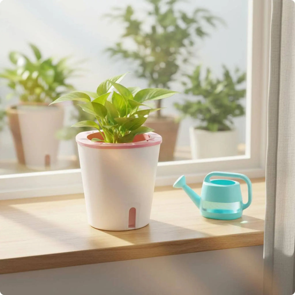 Self Watering Planter Large Size Self Watering Pot Water Reservoir Planter Hydroponic Garden Container Lightweight for Outdoor