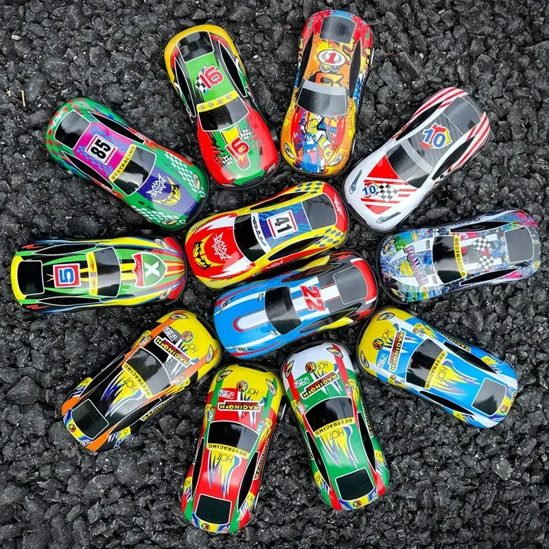 High Quality Diecast Alloy Pull-Back Toy Car Set for Kids, Heavy-Duty Metal Mini Racing Vehicles, No Battery Required Pocket Stunt Cars for Boys 3+