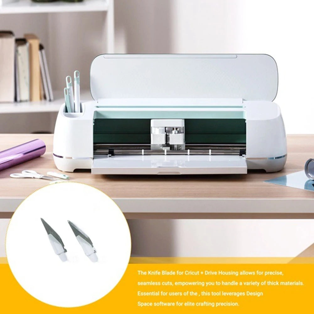 ABJA Replacement Knife Blade 2pcs, Hard & Durable Cutting Blade, Cuts Thick & Denser Materials for Cricut Maker Machine