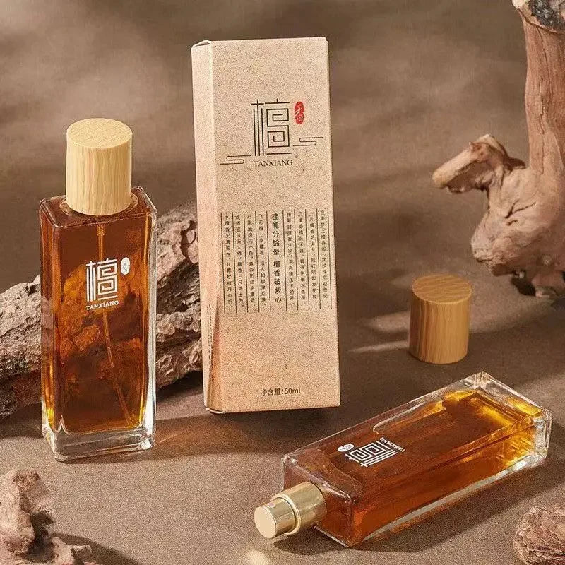 50ml Sandalwood Eau de Toilette Unisex Long Lasting Woody Fragrance Natural Light Perfume Spray for Men Women Daily Casual