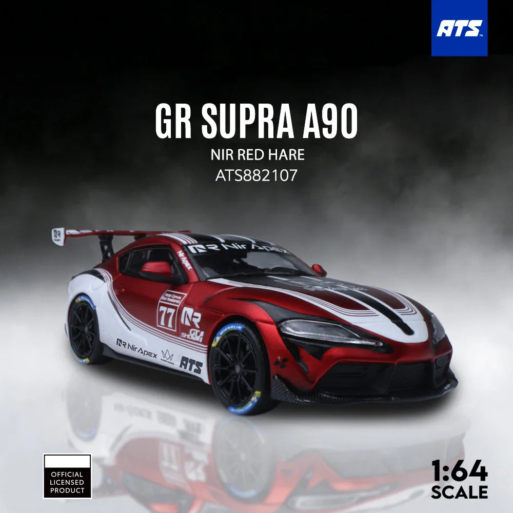 *Pre-order*ATS 1:64 GR SUPRA A90 - Nir Red Hare Simulation Alloy Car Model For Collection Display Gift