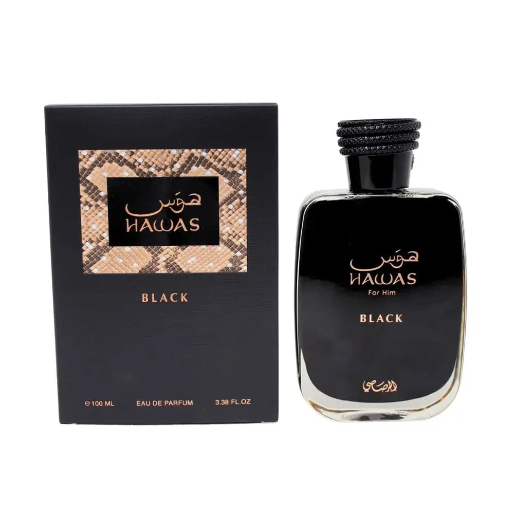 Original Arabic Perfume RASASI HAWAS BLACK For Men Eau De Parfum Hair and body spray 100ML Arabian women's perfume Eastern-Middle Eastern fragrance long lasting fragrance Cologne Pheromone Portable