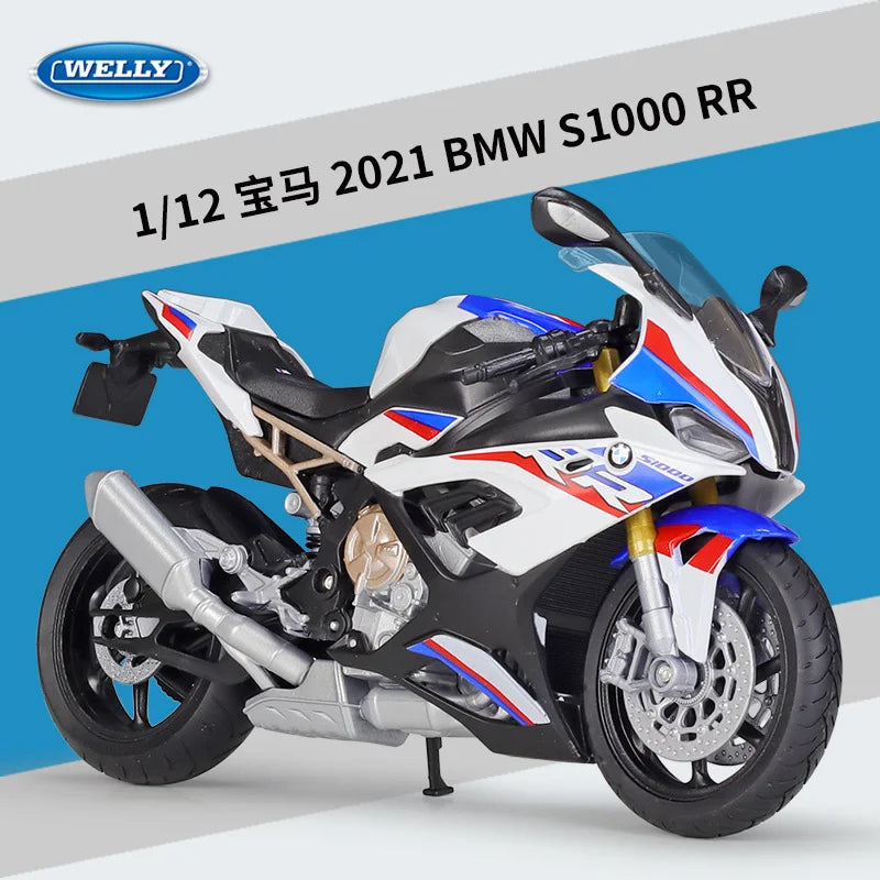 New Product 1/12 BMW S1000RR Heavy Machine Motorcycle Simulation Alloy Car Model Toy Model Scene Matching Display Ornament Gift