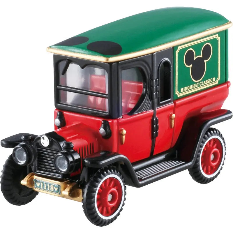 Original TAKARA TOMY Dream Tomica Disney DM-01 Mickey Mouse High Hat Classic Roadster 1/64 Diecast Alloy Model Car Collectible G