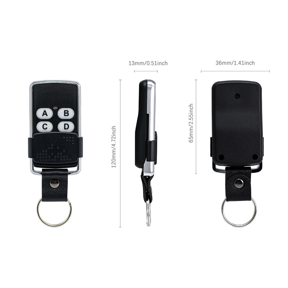 Copy 433.92mhz Fixed Code Remote Control 433mhz 4Buttons Garage Gate Door Opener