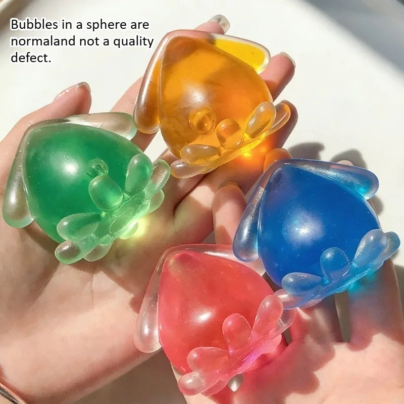 Squishy Octopus Maltose Fidget Toys Soft Kawaii Mini Calamari Fidget Squishes Fun Anti-stress Squid Sensory Toy for Adults Gifts