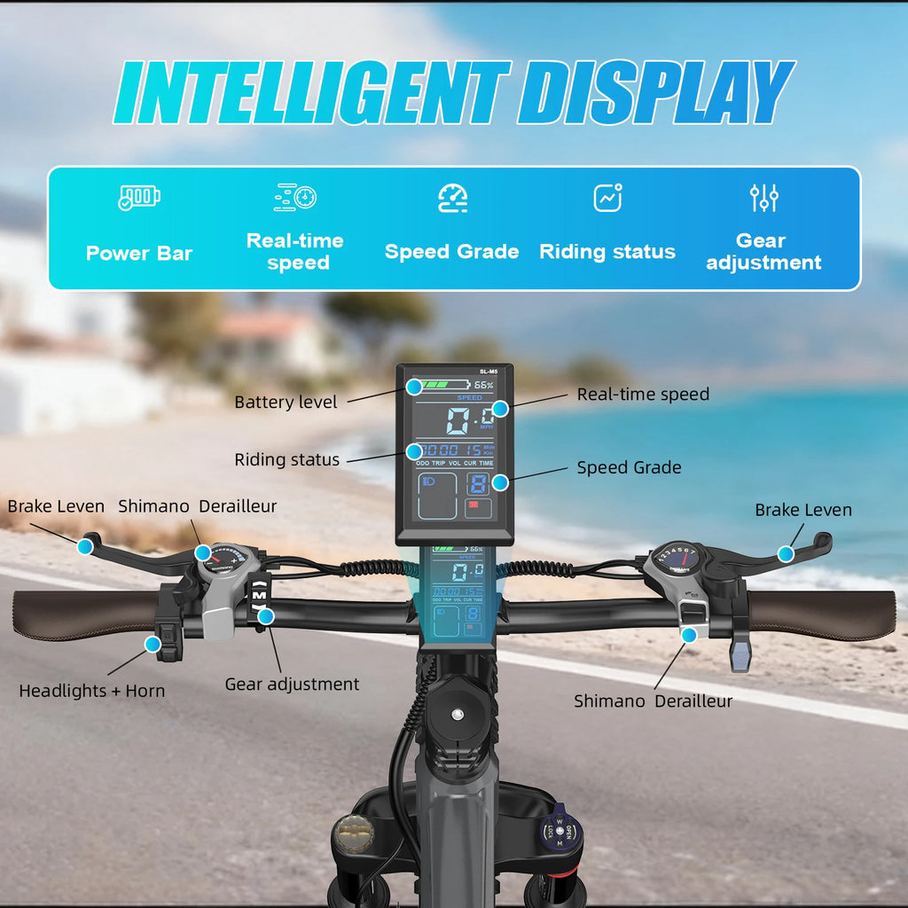2025 New Adult Mountain Bike XT90 48V 20Ah Lithium Battery 21-Speed EU Stock E Bike Electric Bike