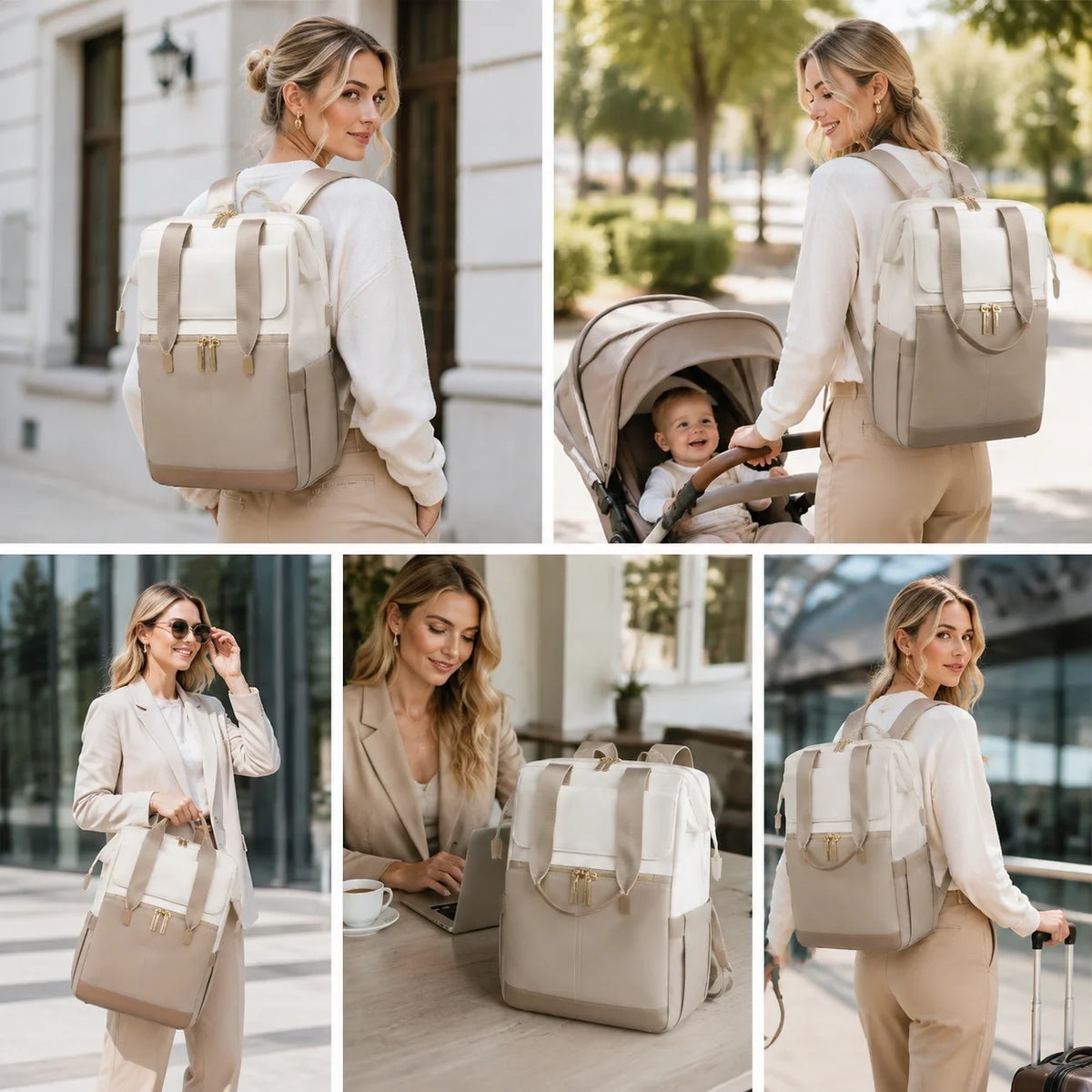 Laptop Rucksack Damen Herren 15,6 Zoll Wasserabweisend Business Rucksack mit vielen Fächern Anti Diebstahl Tasche Reisetasche