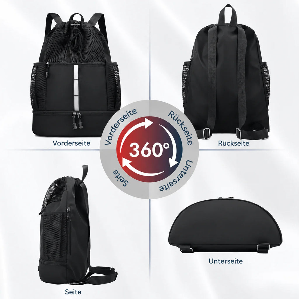 Multifunktions Sporttasche Rucksack mit Nassfach Schuhfach