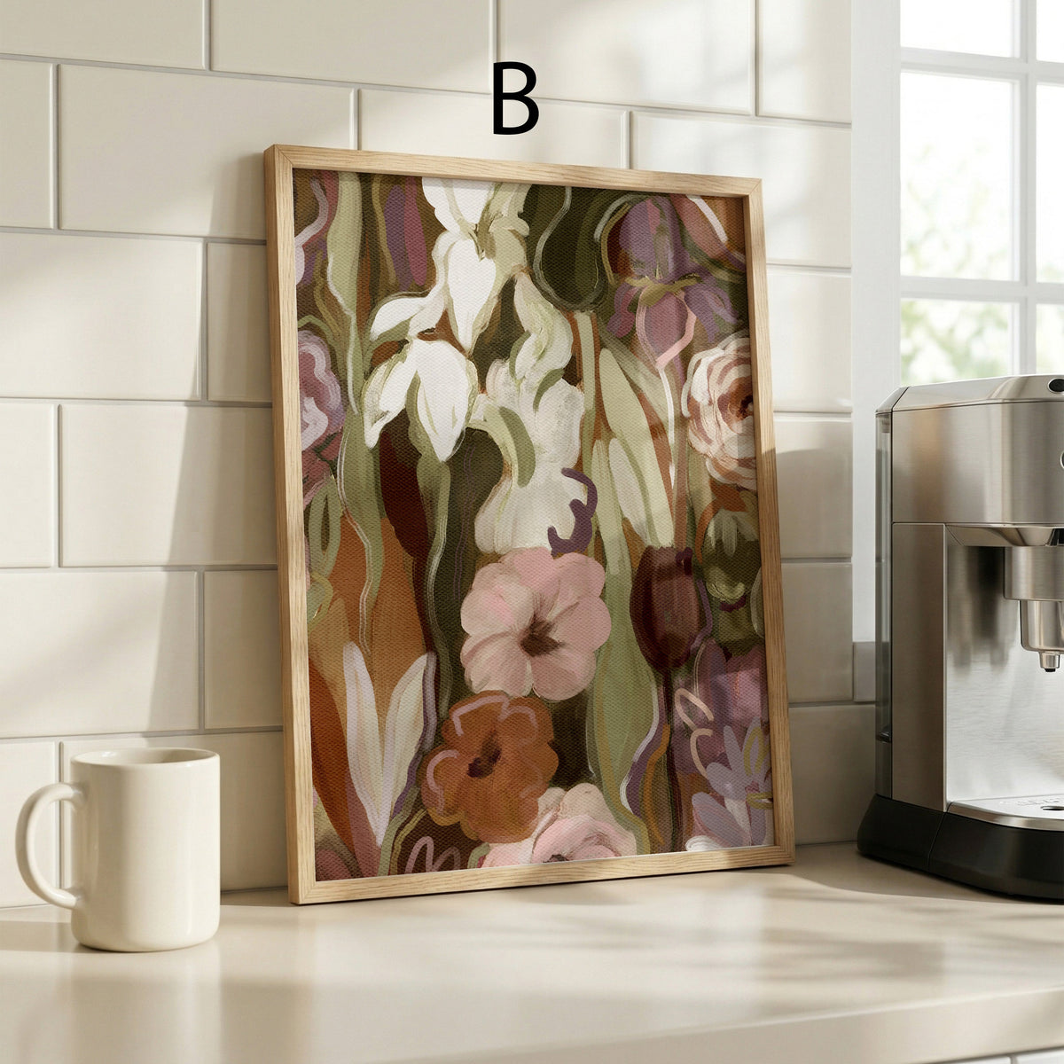 Blumen Poster Wandbilder · Botanische Bilder · Wohnzimmer Deko ohne Rahmen