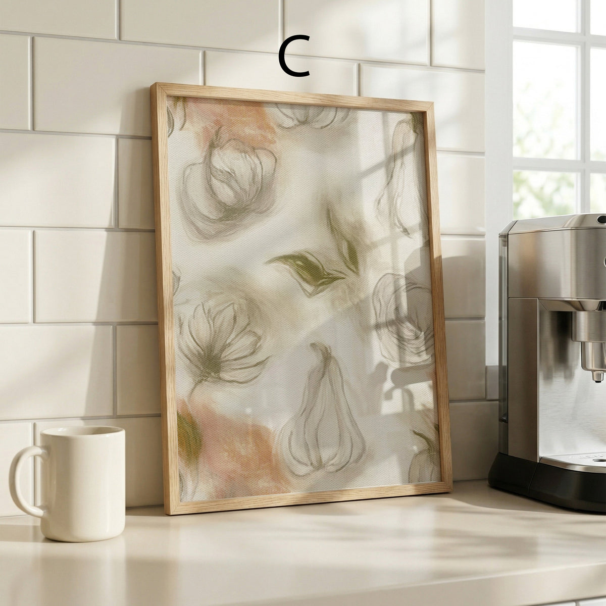 Blumen Poster Wandbilder · Botanische Bilder · Wohnzimmer Deko ohne Rahmen