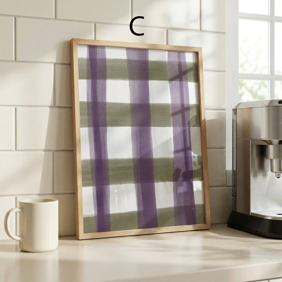 Kariertes Poster · Karo Muster Wandbild · Vintage Wanddeko · Geschenkidee · Dekoprint ohne Rahmen