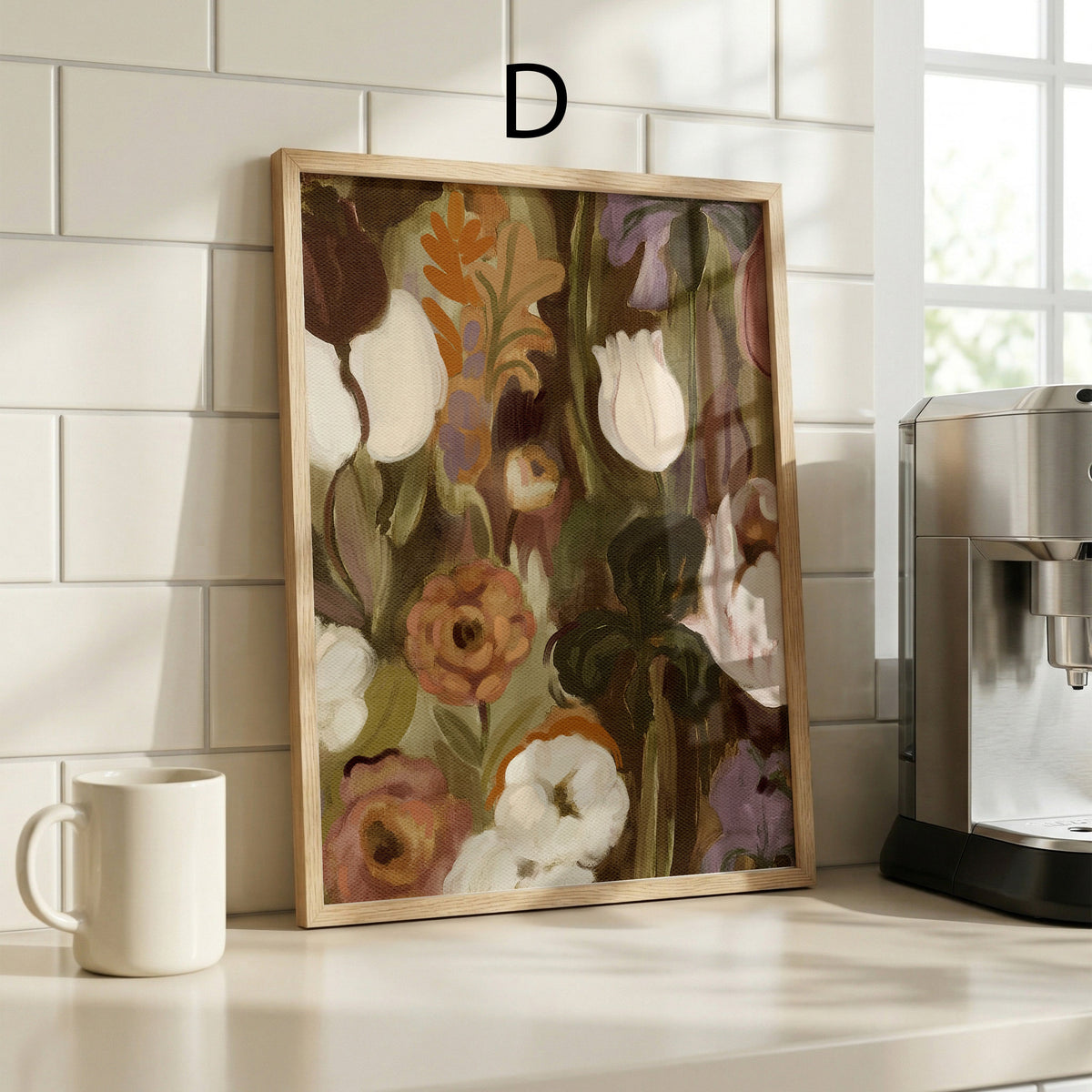 Blumen Poster Wandbilder · Botanische Bilder · Wohnzimmer Deko ohne Rahmen