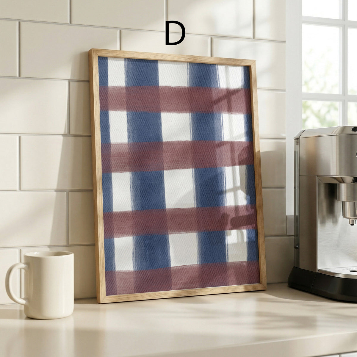 Kariertes Poster · Karo Muster Wandbild · Vintage Wanddeko · Geschenkidee · Dekoprint ohne Rahmen