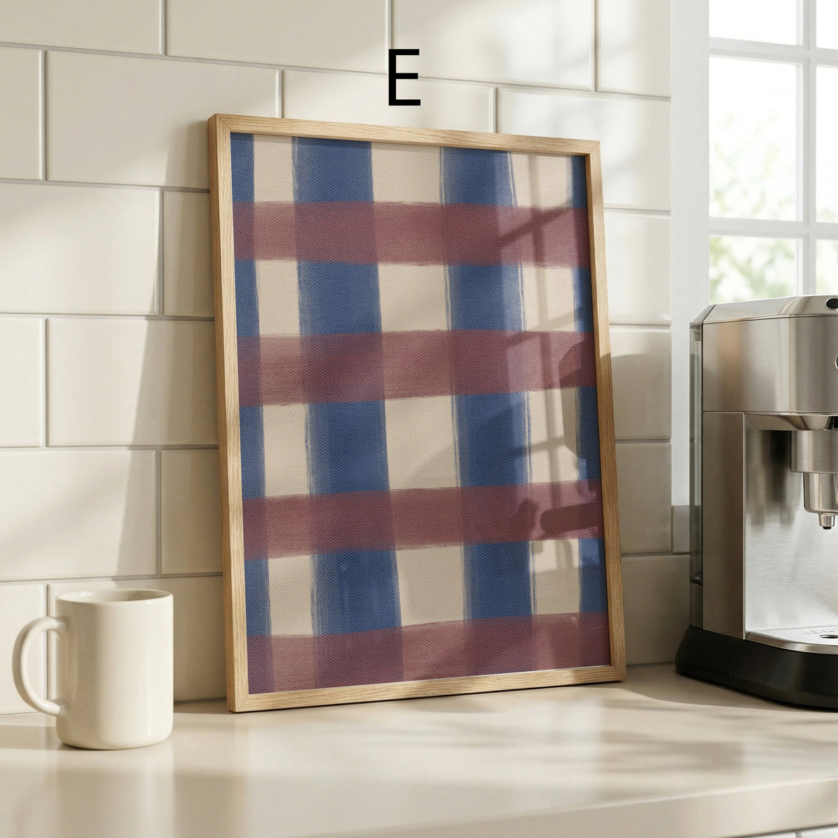 Kariertes Poster · Karo Muster Wandbild · Vintage Wanddeko · Geschenkidee · Dekoprint ohne Rahmen