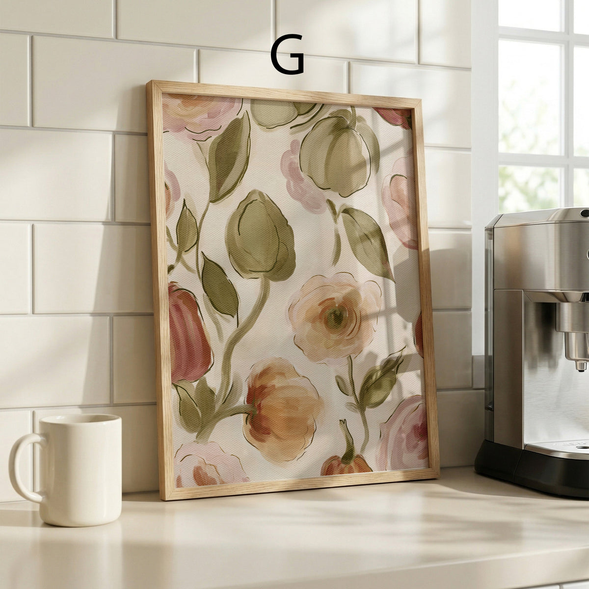 Blumen Poster Wandbilder · Botanische Bilder · Wohnzimmer Deko ohne Rahmen