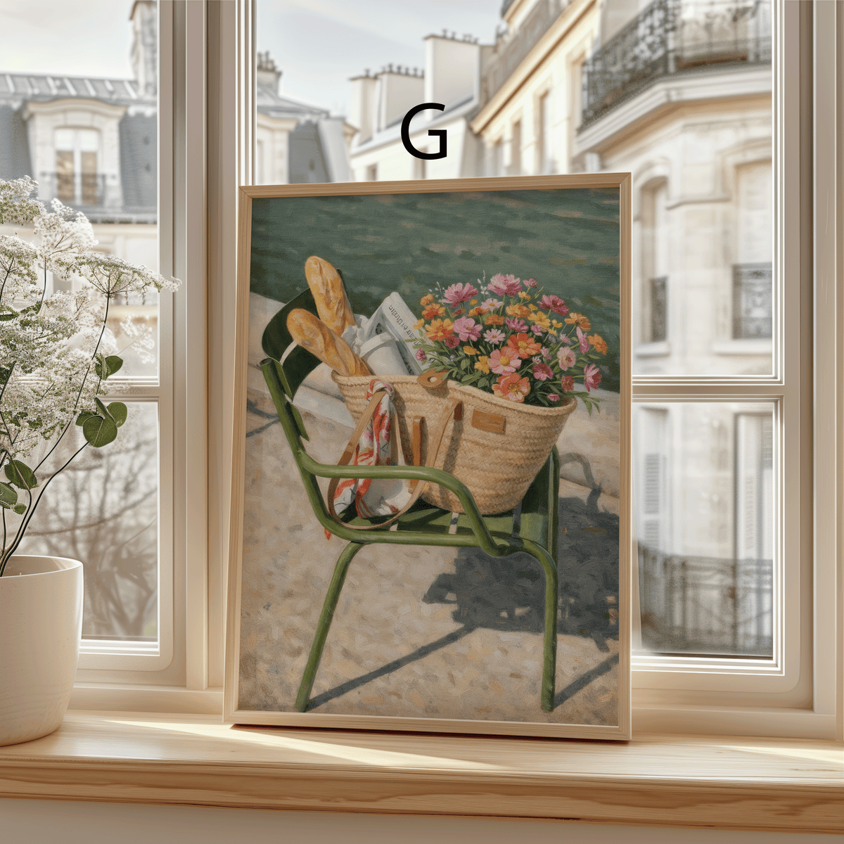 Paris Poster · Geschenkidee · Eiffelturm Café Vintage Stadtillustration · Dekoprint ohne Rahmen
