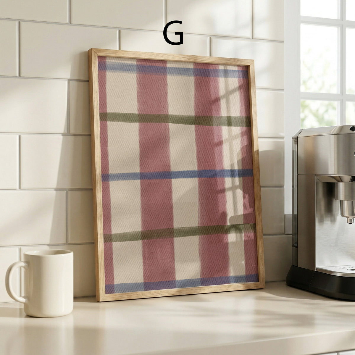 Kariertes Poster · Karo Muster Wandbild · Vintage Wanddeko · Geschenkidee · Dekoprint ohne Rahmen