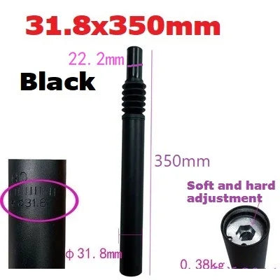 Folding Electric Bicycle E-Bike Shock Absorber Seatpost 25.4mm 27.2mm 28.6mm 31.8mm 33.9mm 34mm Seat Post 22.2mm Saddle Tube