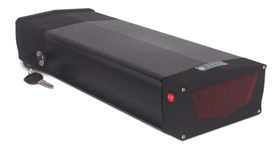 48V ebike battery case 36V 52V 60V 72V Electric bike battery box 5V USB Double Layer luggage rack 10S10P 13S9P 14S8P 16S7P 20S5P