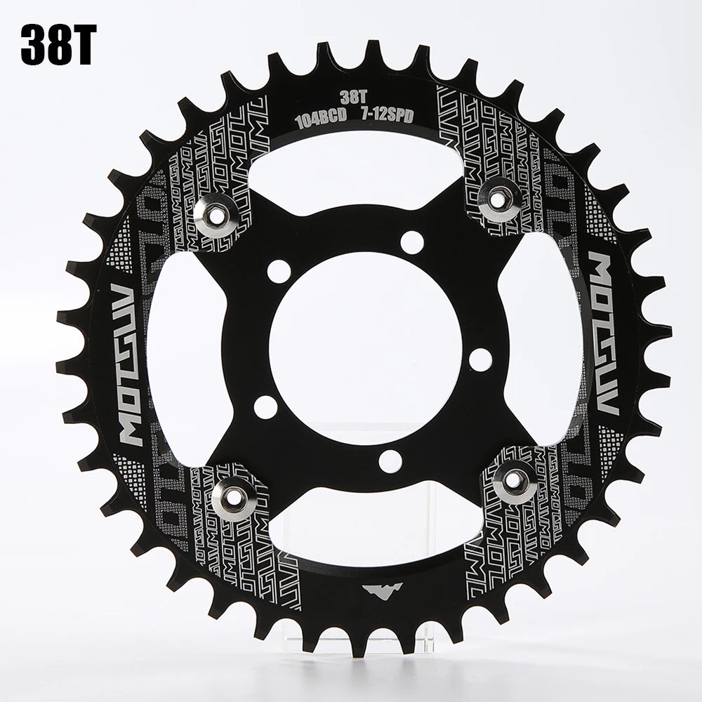 104BCD E-bike Chainring + Adapter For Bafang BBS01 BBS02 Mid Drive Motor Electric Bicycle Aluminum Alloy 32T 34T 36T 38T