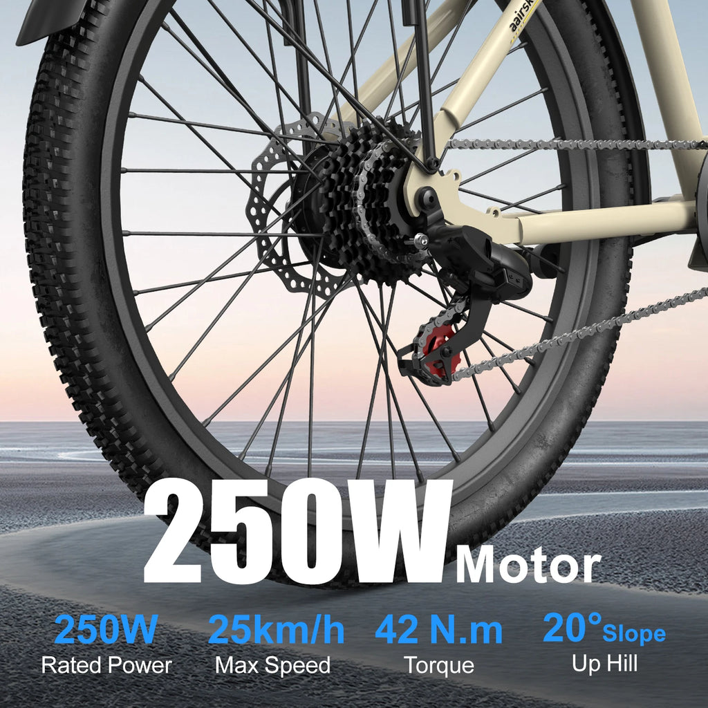 24 Inch 36v250w Motor Ebike Adult E City Road Bike Women's Long Range Extender Distance Electric Assist Step Through Bicycle