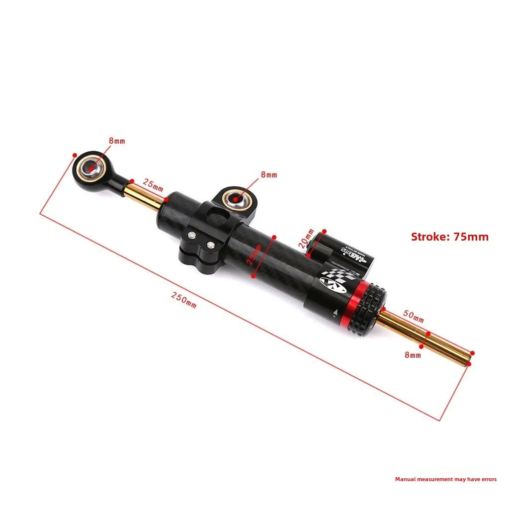 255mm Steering Damper Electric Scooter Street Bike Modification Adjustable CNC Aluminum Carbon Fiber Handlebar Damping Scooters