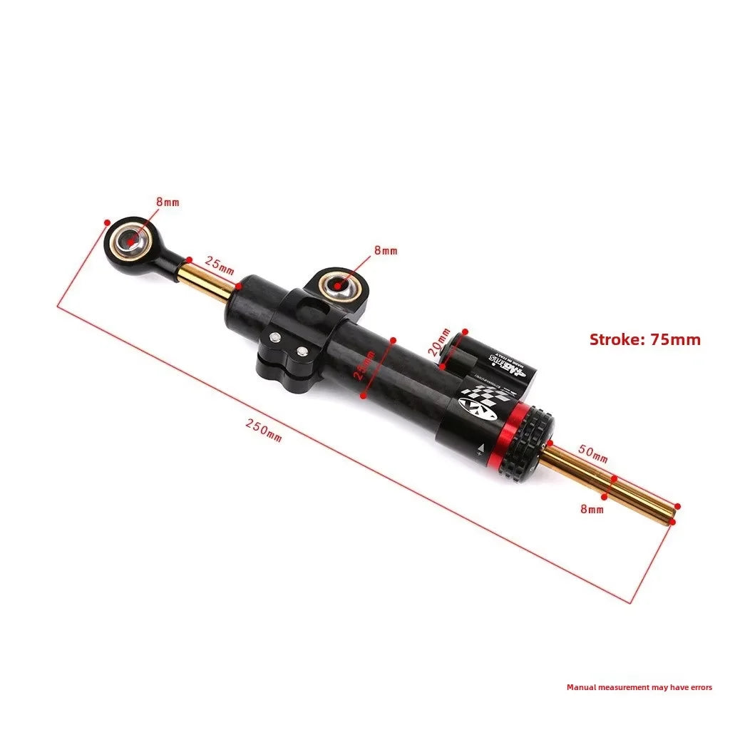 255mm Steering Damper Electric Scooter Street Bike Modification Adjustable CNC Aluminum Carbon Fiber Handlebar Damping Scooters