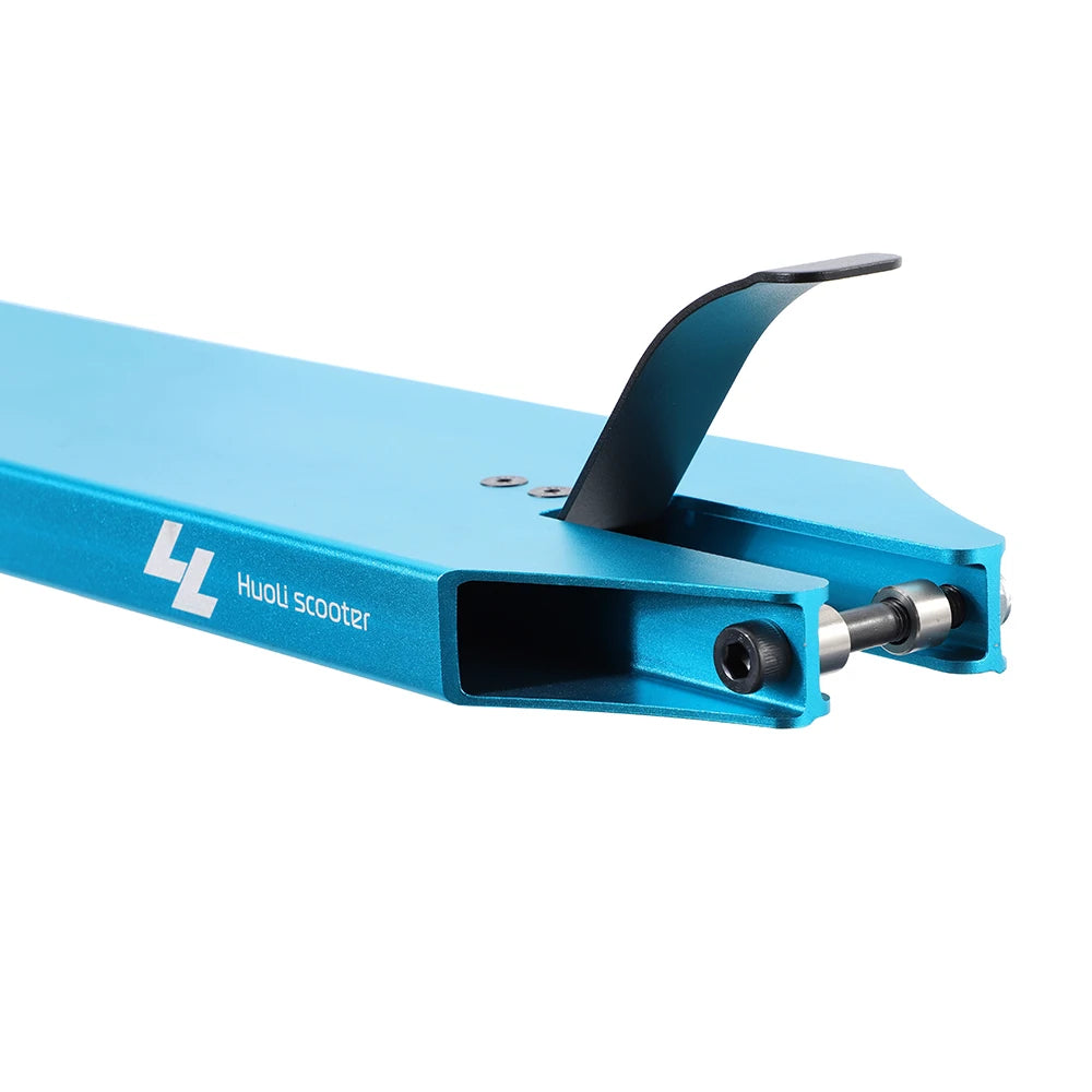 Huoli Pro Park Scooter Deck 520mm*120mm Blue Anodized TIG Welded Aluminum EN14619 Certified T4/T6 Heat Treated Durable Easy