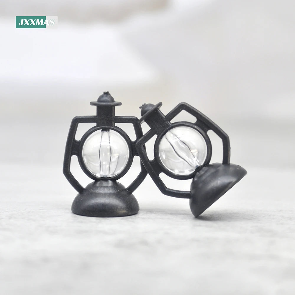 12Pcs Retro Baron Lantern Mini Oil Lamp Decoration Doll House Pendant Ornaments Lantern Festival Children's Christmas Gifts