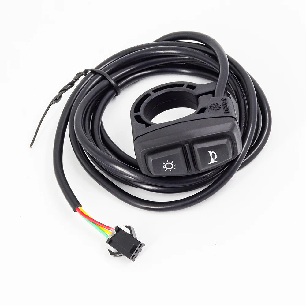 Ebike Turn Signal Rear Light Switch for E-Bike Headlight Horn Switch Wuxing DK226/DK336 Switch E-Bike and Scooter Accessories