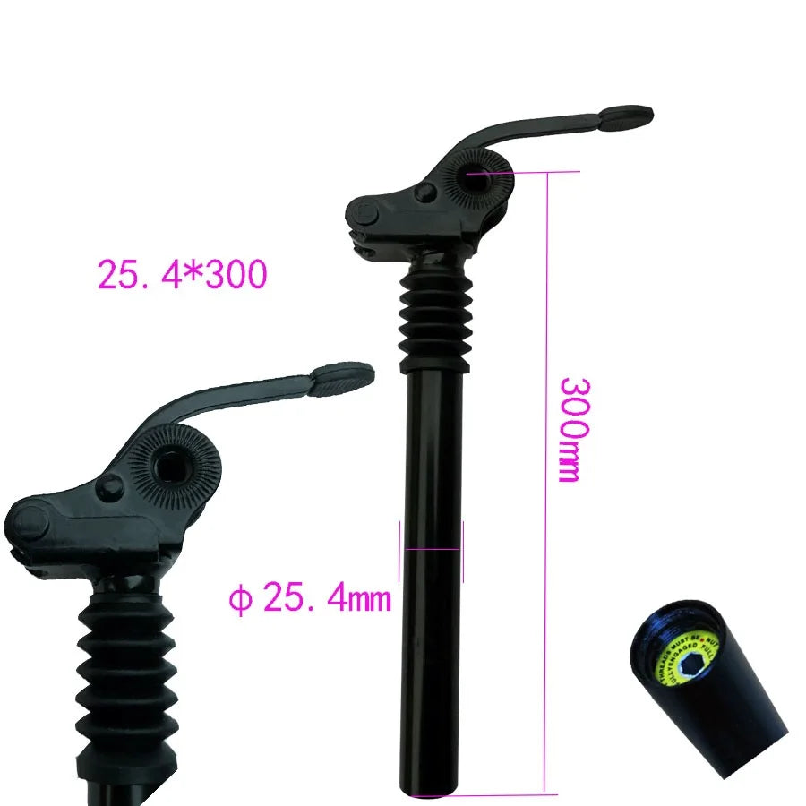 E-Bike Electric Folding Bike Shock Absorber Seat Post Alloy 25.4mm 27.2mm 28.6mm 31.8mm 33.9mm 34mm Folding Flipped Seat Post