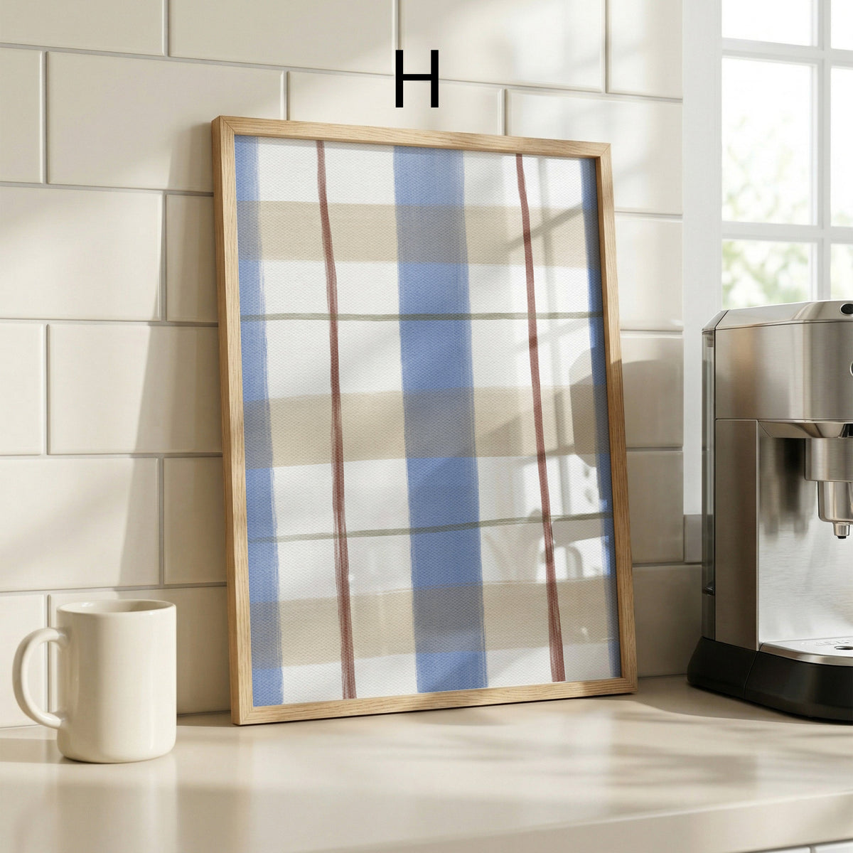 Kariertes Poster · Karo Muster Wandbild · Vintage Wanddeko · Geschenkidee · Dekoprint ohne Rahmen