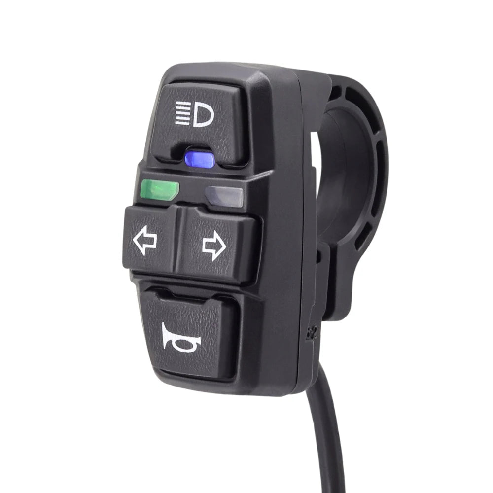 Ebike Turn Signal Rear Light Switch for E-Bike Headlight Horn Switch Wuxing DK226/DK336 Switch E-Bike and Scooter Accessories