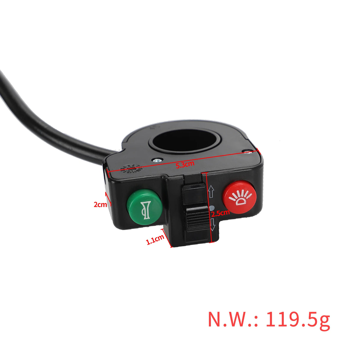 Three in One Switch Electric Scooter Electric Car Headlight Horn Two Function Waterproof Type Small Two Switch Scooter Parts