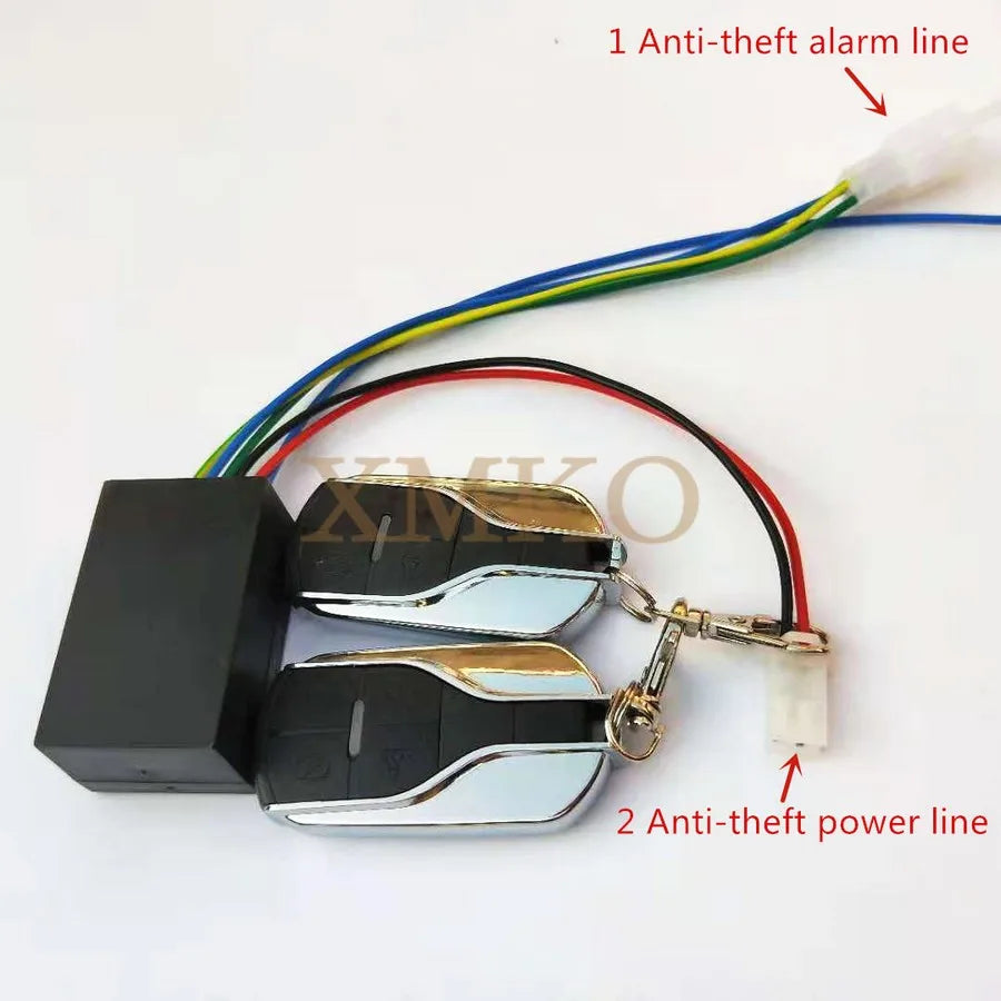E-Bike Alarm System 36V 48V 60V 72V For Electric Scooter Bicycle Motorcycle Tricycle Anti-theft Alarm Brushless Controller