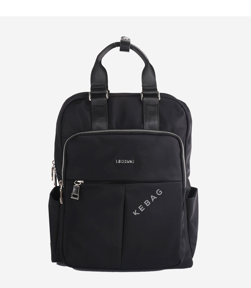 2026 Cross-Border Business Commuting Large-Capacity Computer Backpack High-Density Waterproof Nylon Travel Backpack for Women