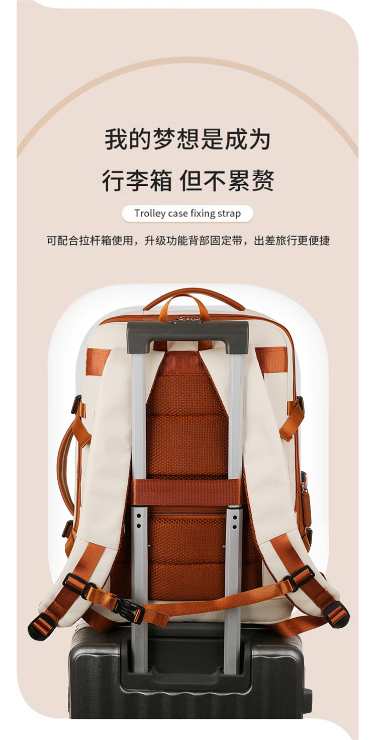 Backpack Expandable 15.6inch Business Backpack Multifunctional Casual Travel Backpack Contrast Color Student School Bag