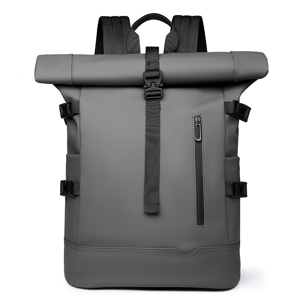 2025 Summer Cross-Border Backpack Men's Roll-Top Business Computer Bag Work Commuting Leisure Travel Backpack Fashion Trend