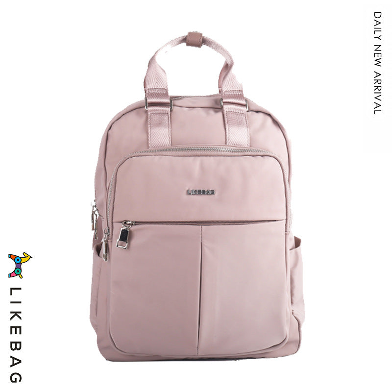 2026 Cross-Border Business Commuting Large-Capacity Computer Backpack High-Density Waterproof Nylon Travel Backpack for Women