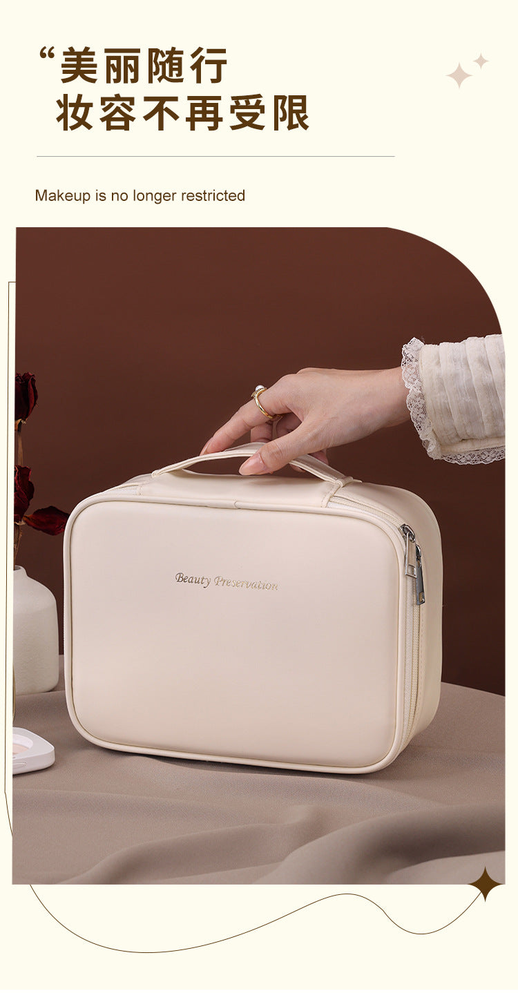 Cosmetic Partition Storage Bag Portable Large Capacity Cosmetic Bag Light Luxury High-end Travel Portable Toiletry Bag