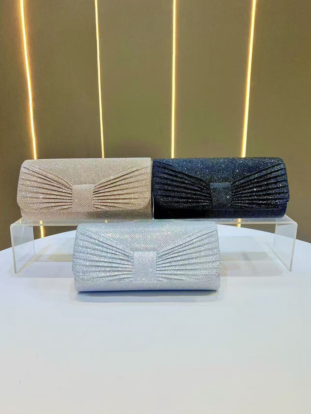New Fashion Banquet Bag Shiny Clutch Bag Ladies Chain Crossbody Shoulder Mini Bag Celebrity Dress Cheongsam Bag
