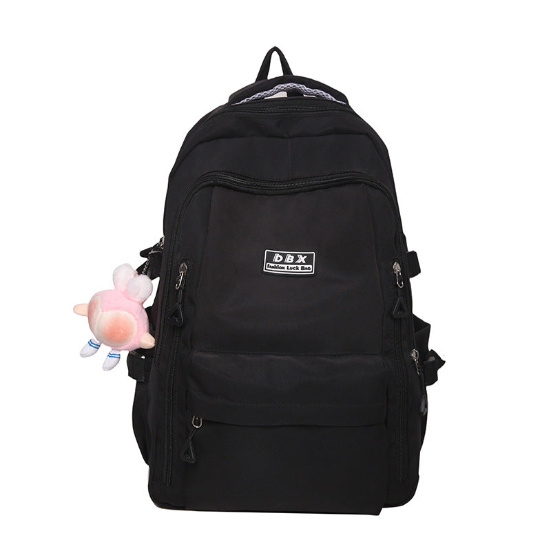 2026 New Style Backpack for Middle and High School Students, Versatile Solid Color School Bag, Large Capacity, Stain-Resistant, Business Trip Travel Backpack, Wholesale