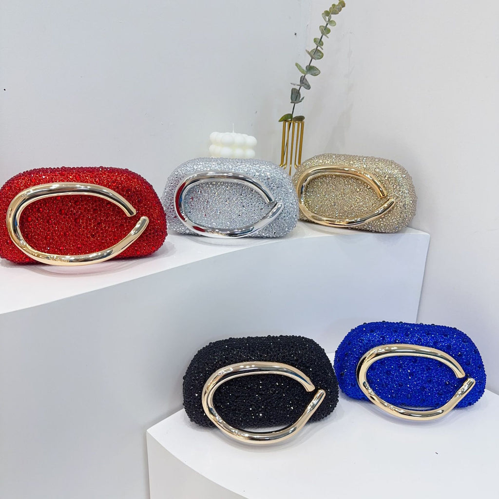 European and American Cross-Border Trendy Classic Round Box Clutch Bag Evening Bag Acrylic Bag Retro Metal Handle Single Shoulder Crossbody