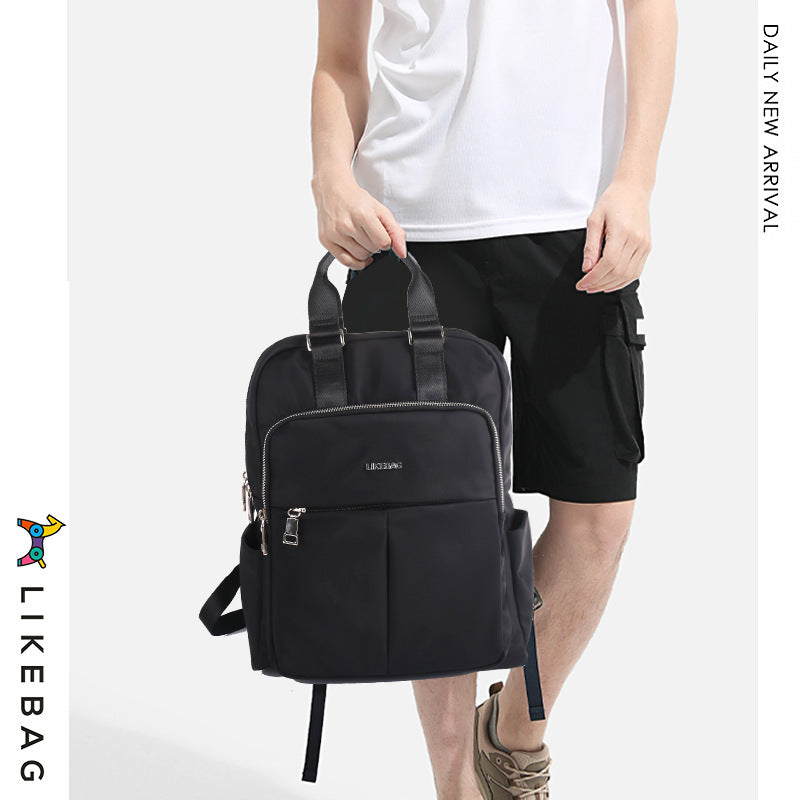 2026 Cross-Border Business Commuting Large-Capacity Computer Backpack High-Density Waterproof Nylon Travel Backpack for Women
