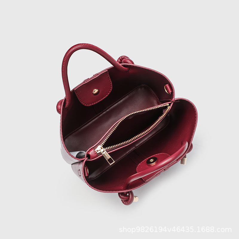 Zr's Same Style Bag, New Women's Bag, Urban Casual Satchel Crossbody Bag, Niche Design Casual Bucket Bag, Dropshipping