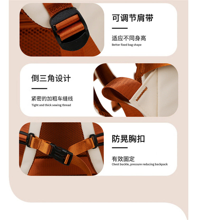 Backpack Expandable 15.6inch Business Backpack Multifunctional Casual Travel Backpack Contrast Color Student School Bag