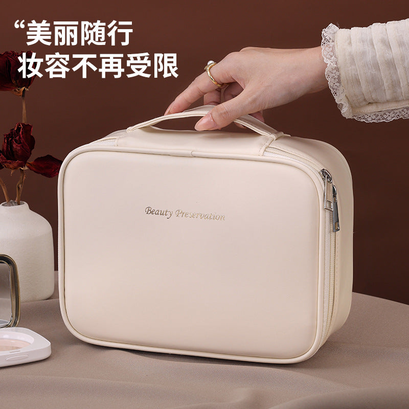 Cosmetic Partition Storage Bag Portable Large Capacity Cosmetic Bag Light Luxury High-end Travel Portable Toiletry Bag