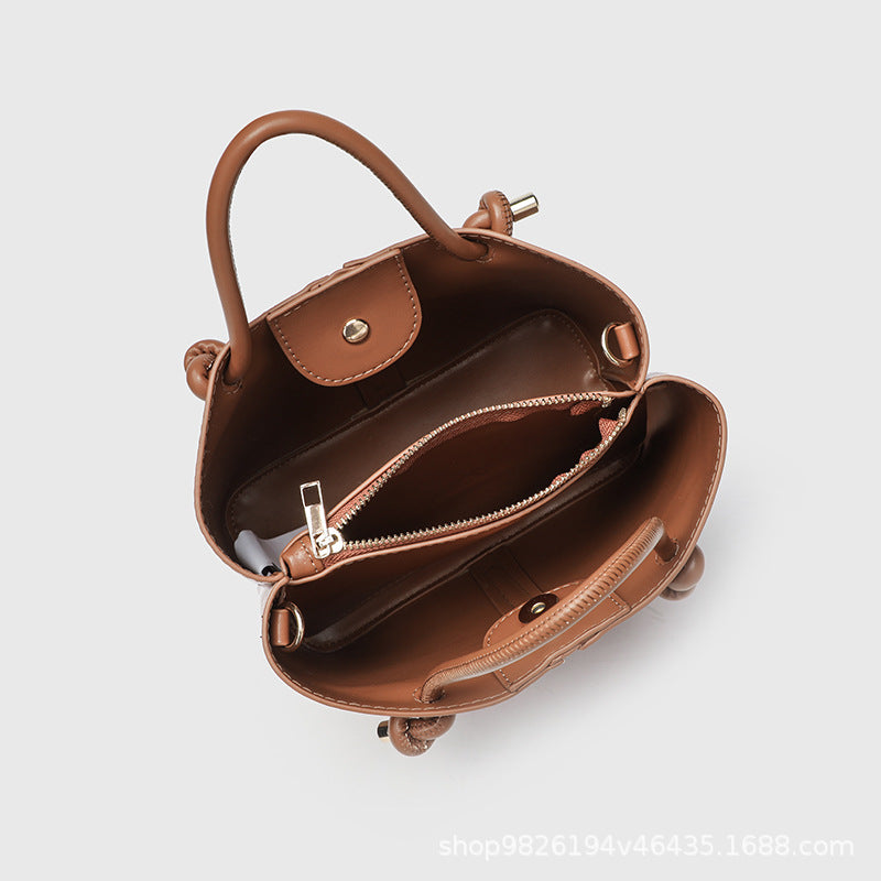 Zr's Same Style Bag, New Women's Bag, Urban Casual Satchel Crossbody Bag, Niche Design Casual Bucket Bag, Dropshipping